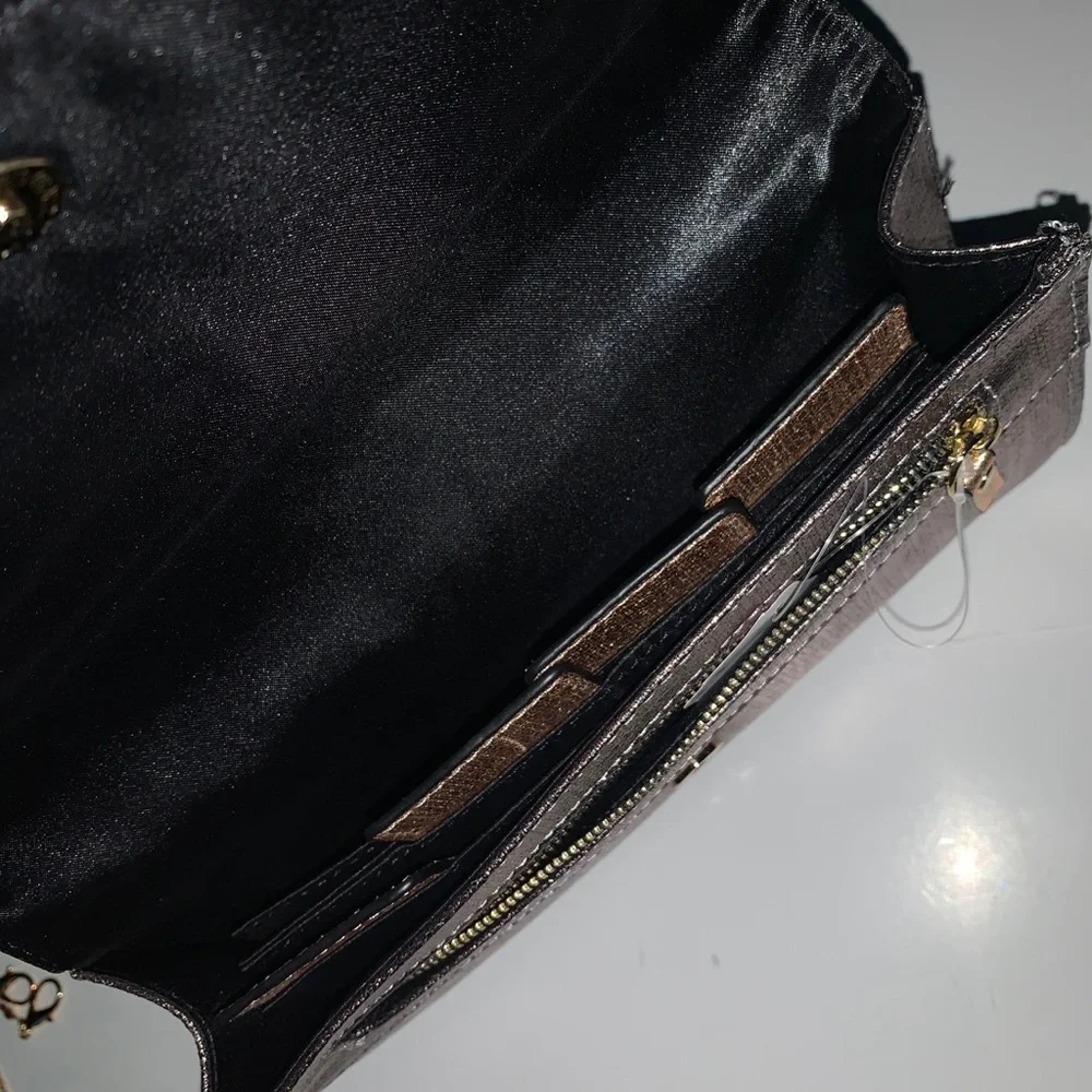 Neiman Marcus clutch Bronze color new - Picture 5 of 14